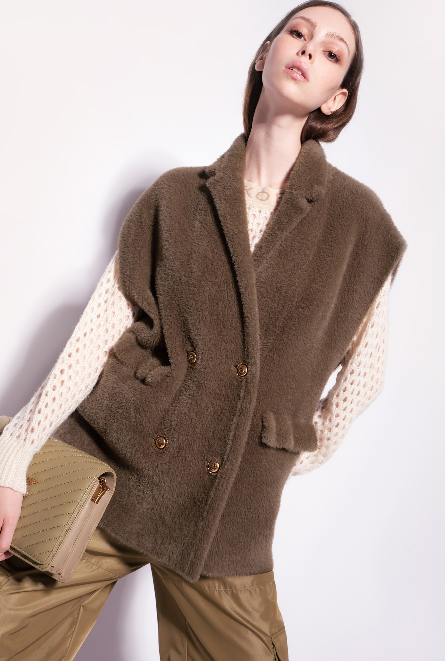Faux fur vest