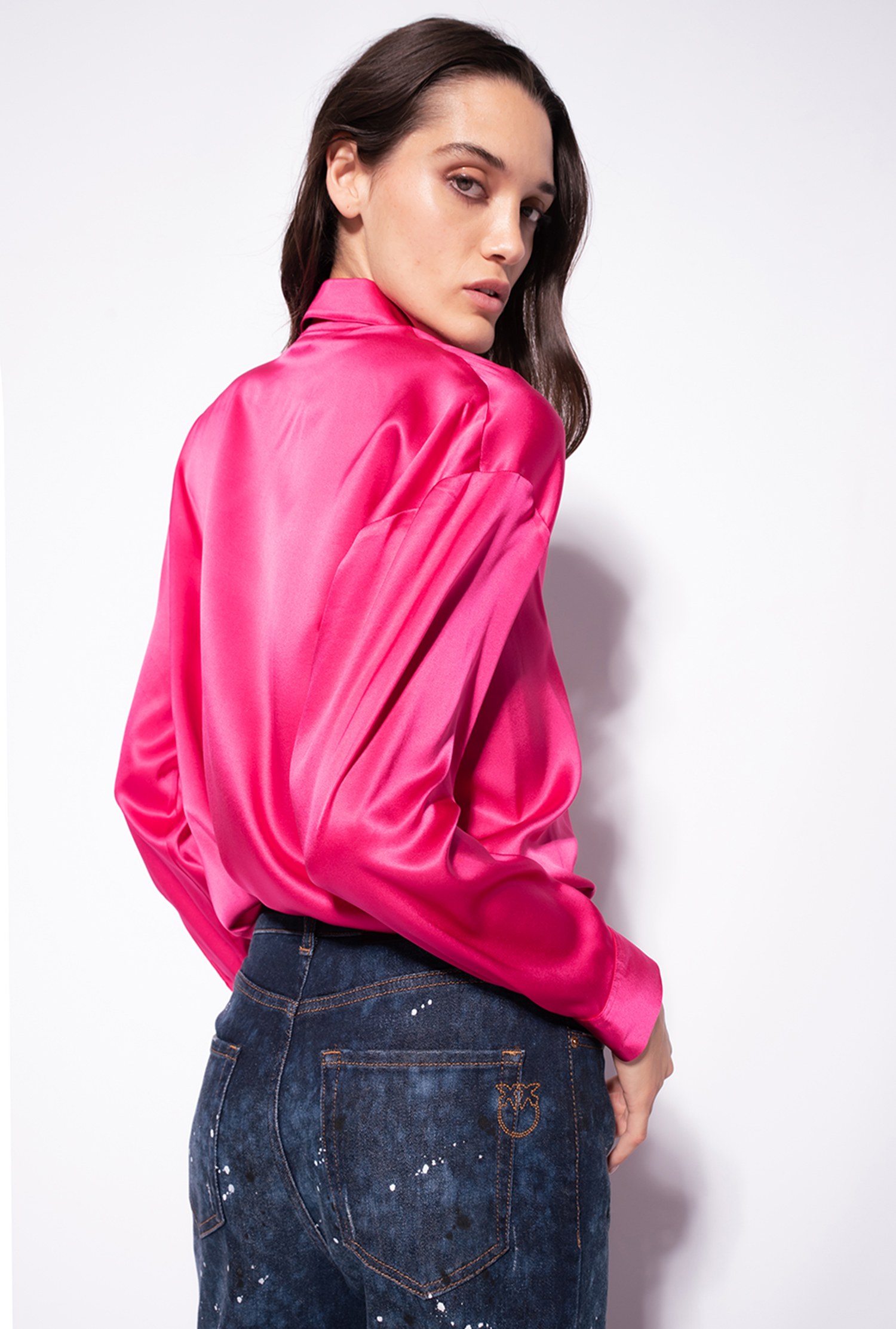 Silk satin shirt