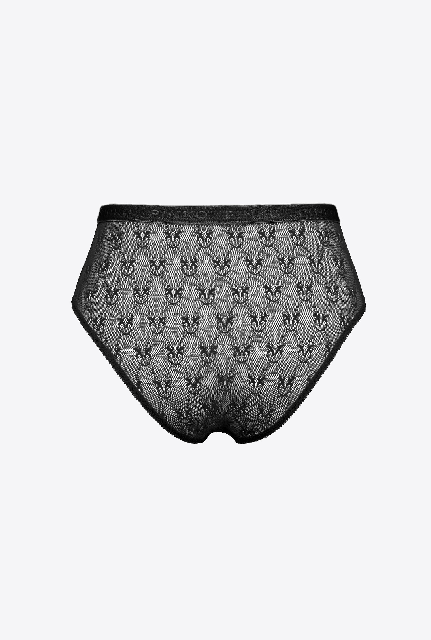 High-waisted lace briefs