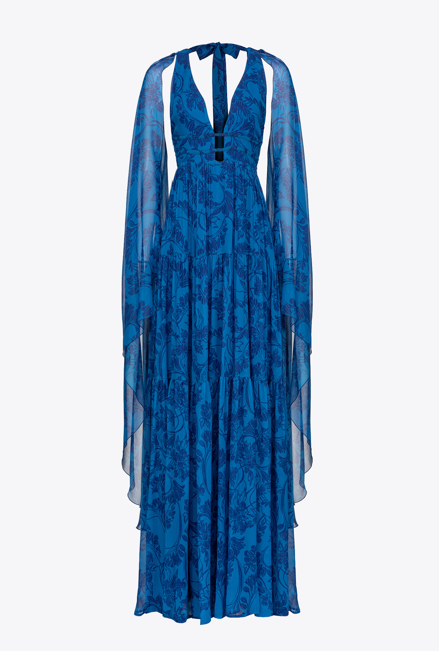 Long dress with ramage floral print