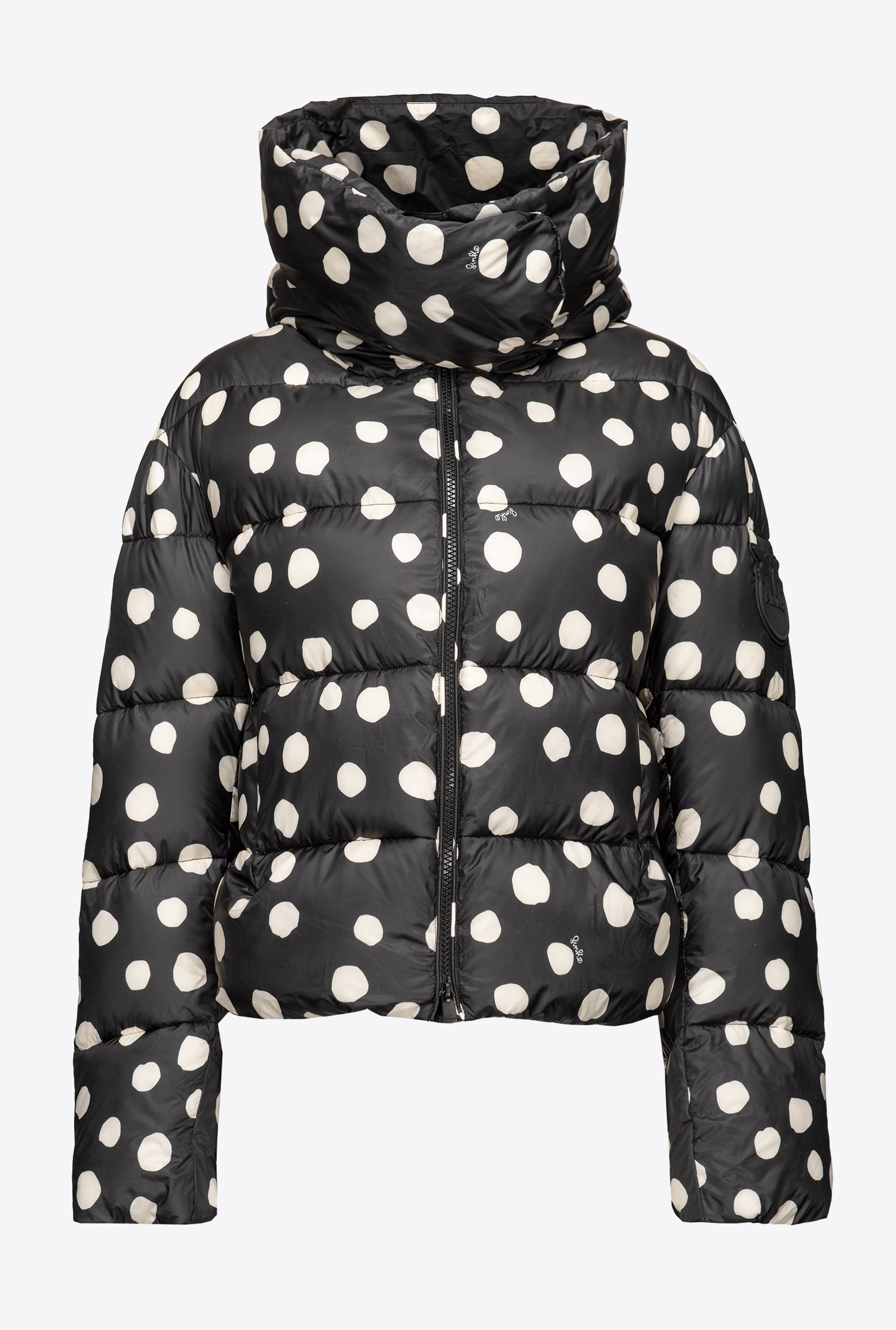 Polka-dot down jacket