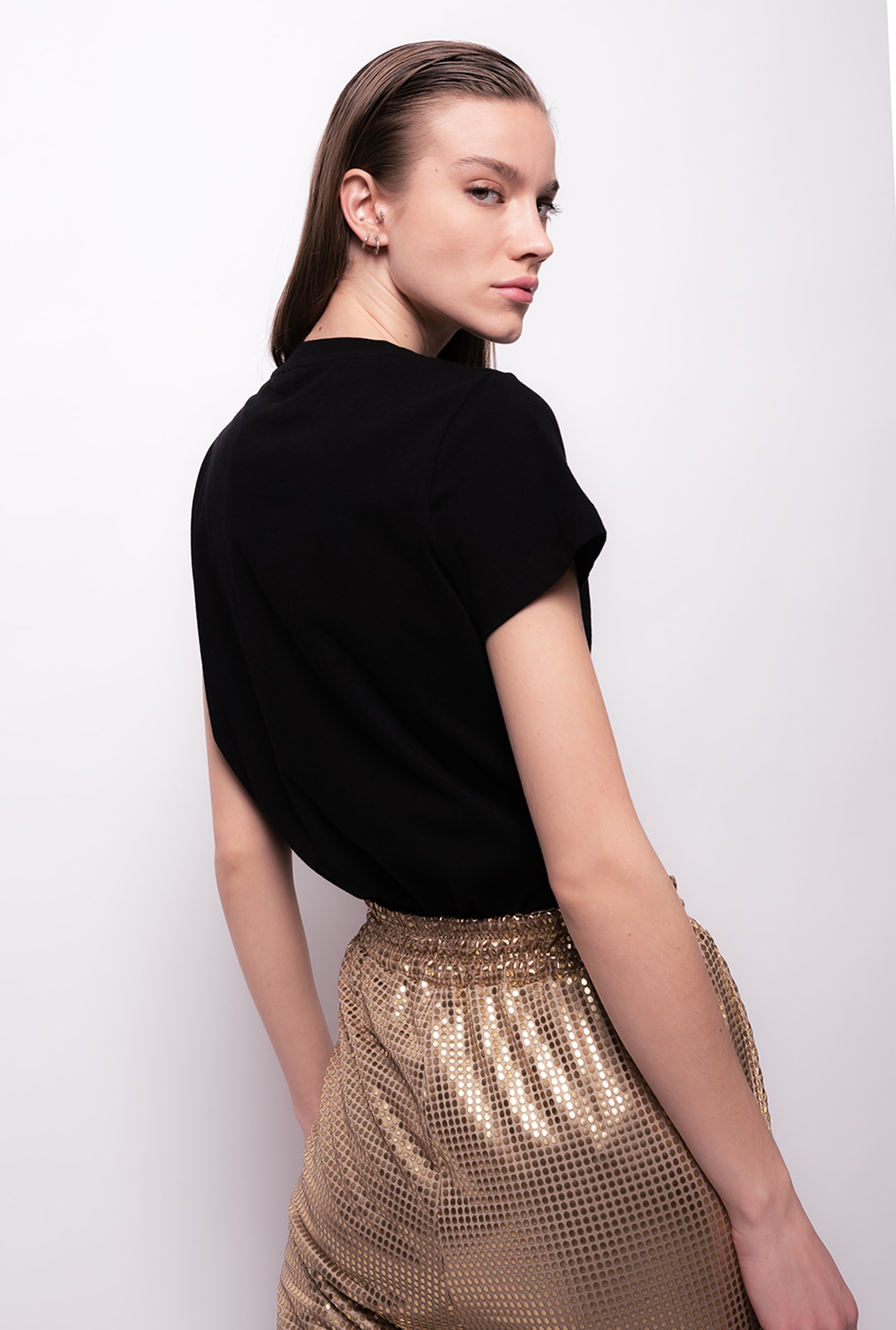 T-shirt with micro PINKO logo