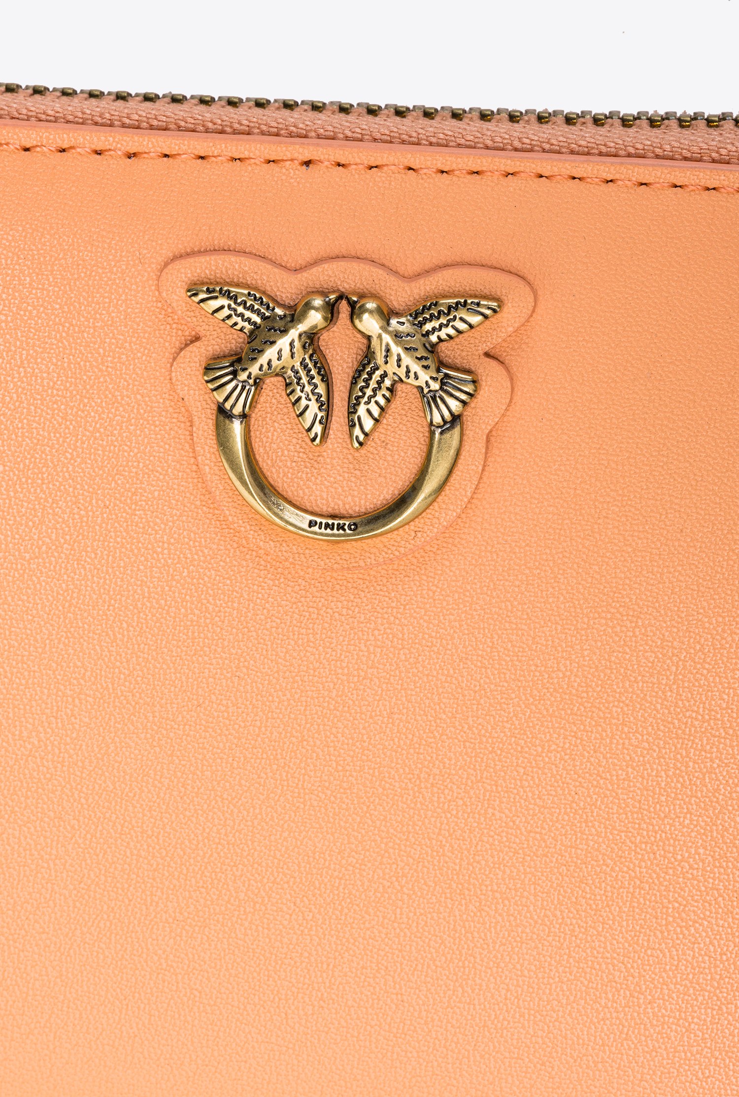 Small zip-around leather wallet