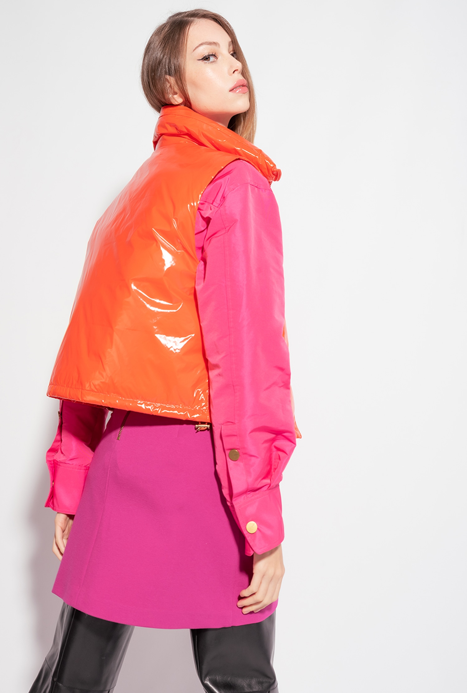 Padded crystal nylon vest