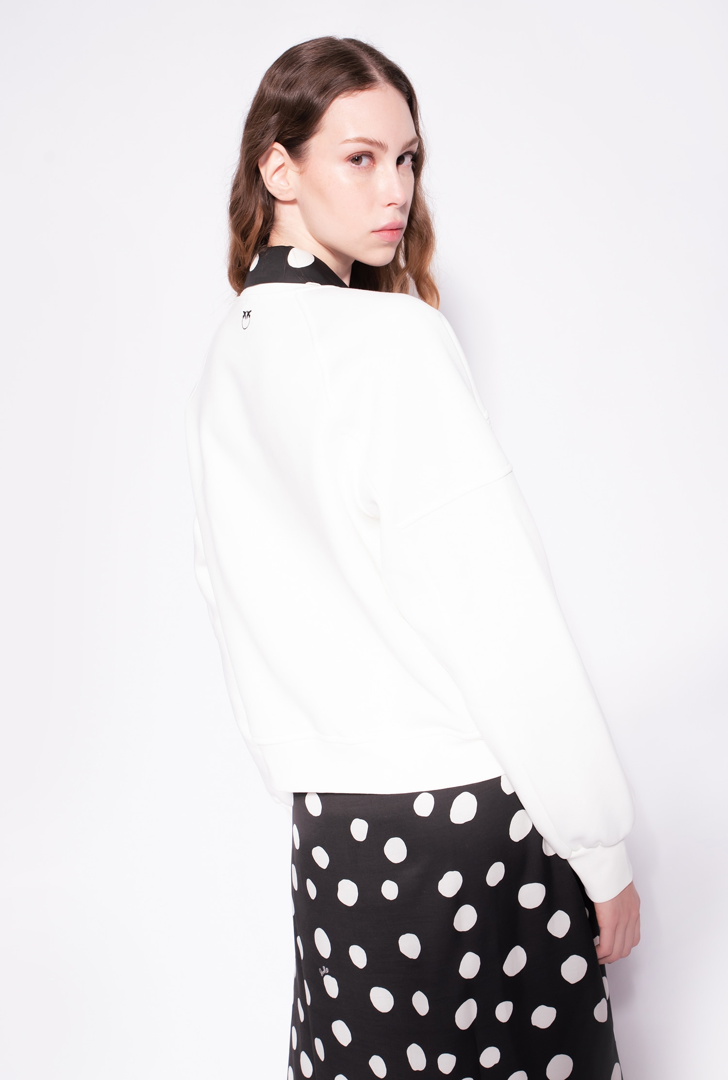 Sweatshirt with shiny fringing