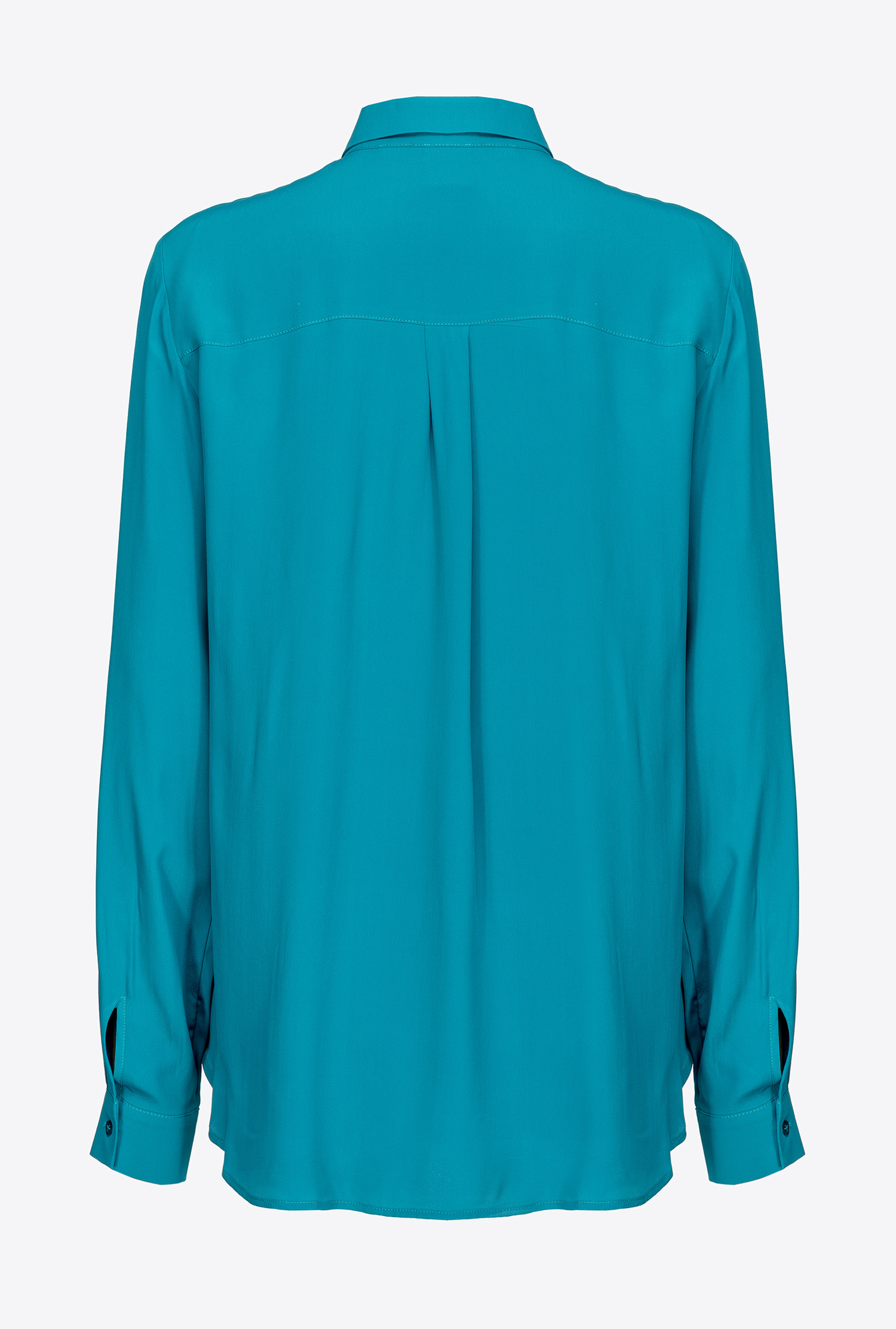 Silk-blend shirt with breast pocket