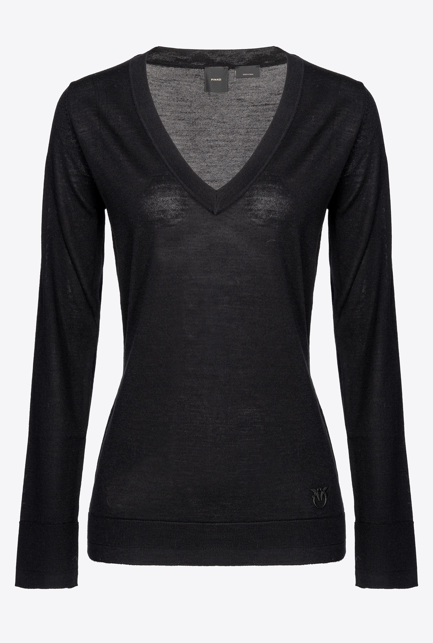 Colour-block V-neck sweater