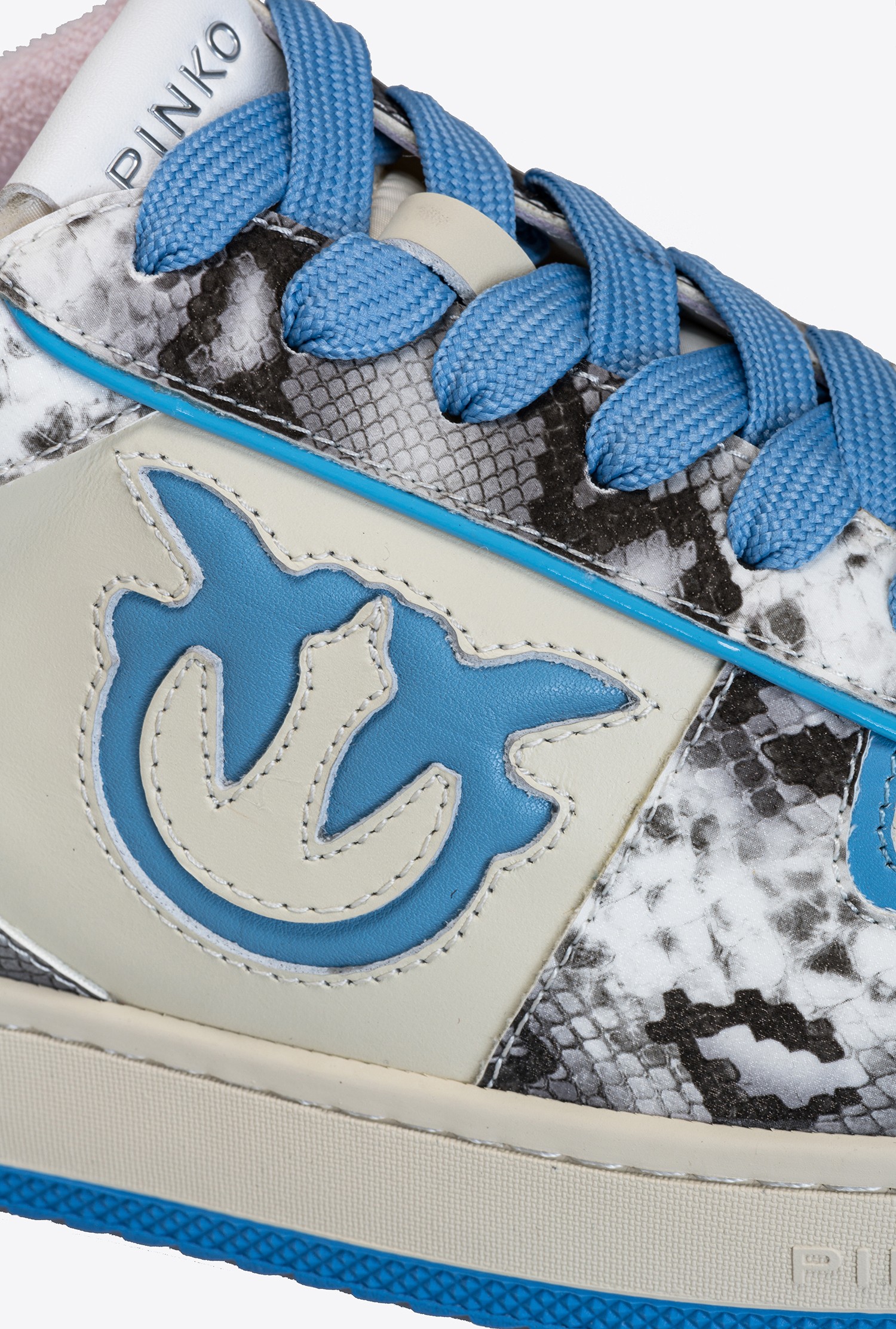 Flat reptile-print sneakers