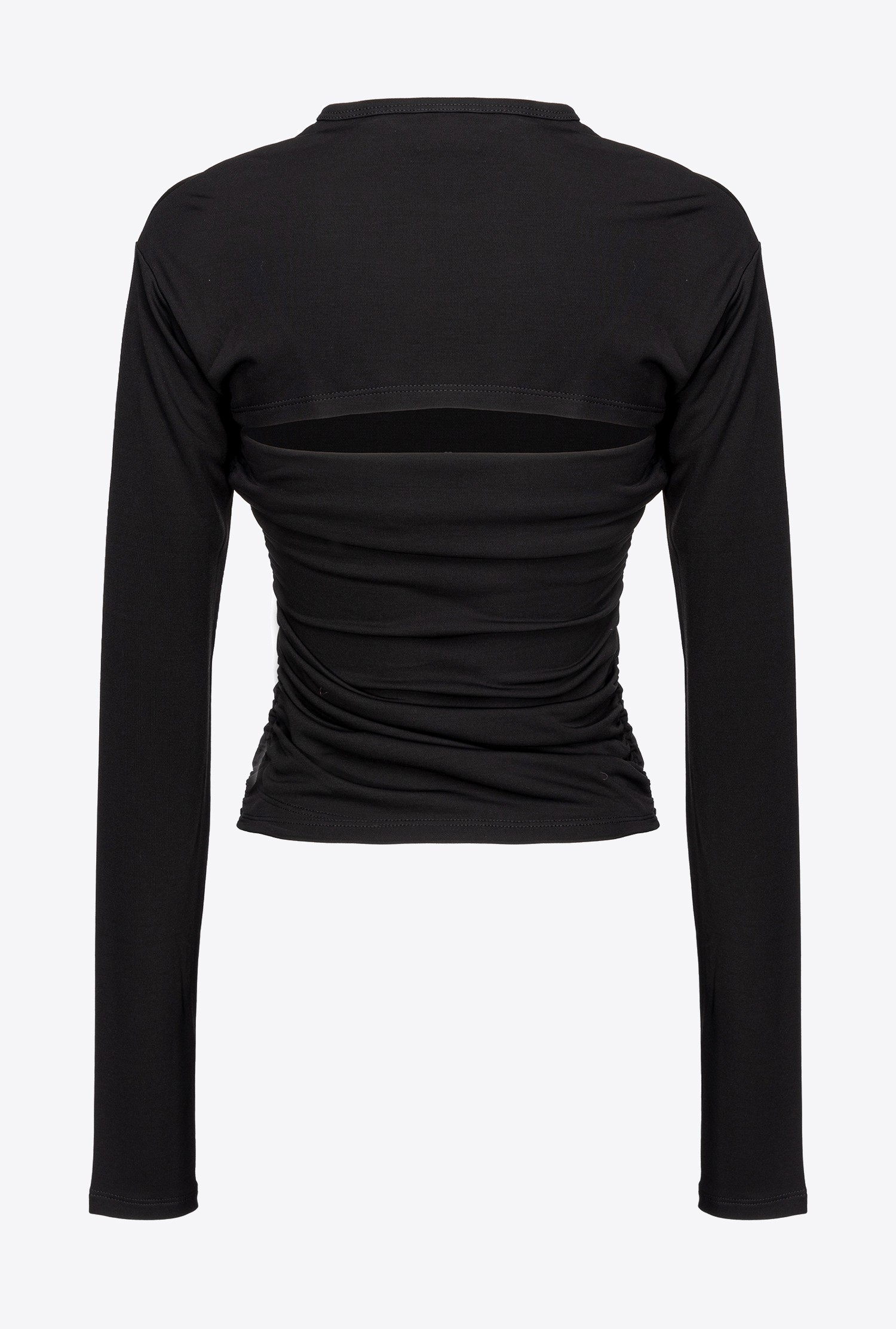 Cropped sweater with cut-out