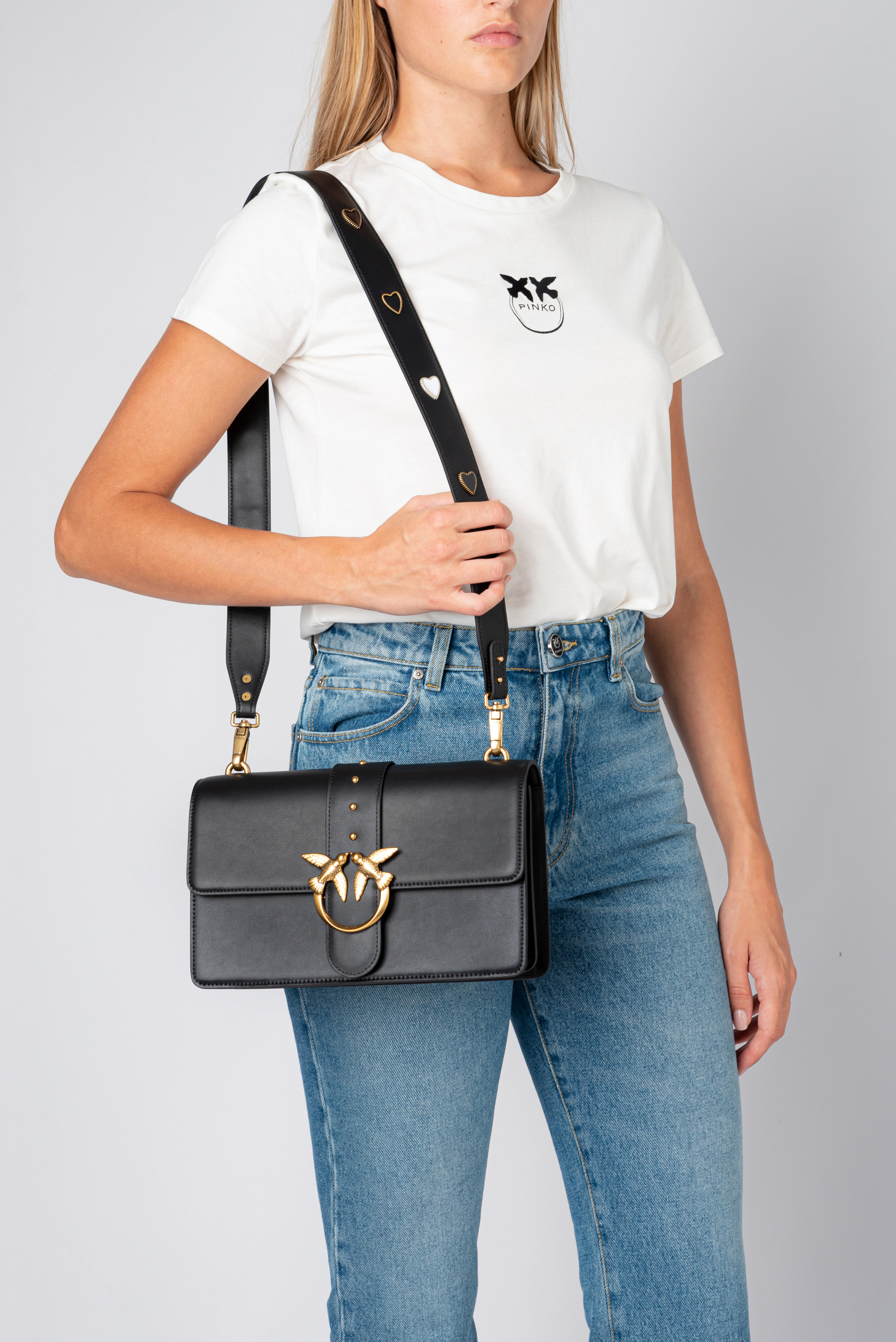 Classic Love Bag Icon with jewel shoulder strap