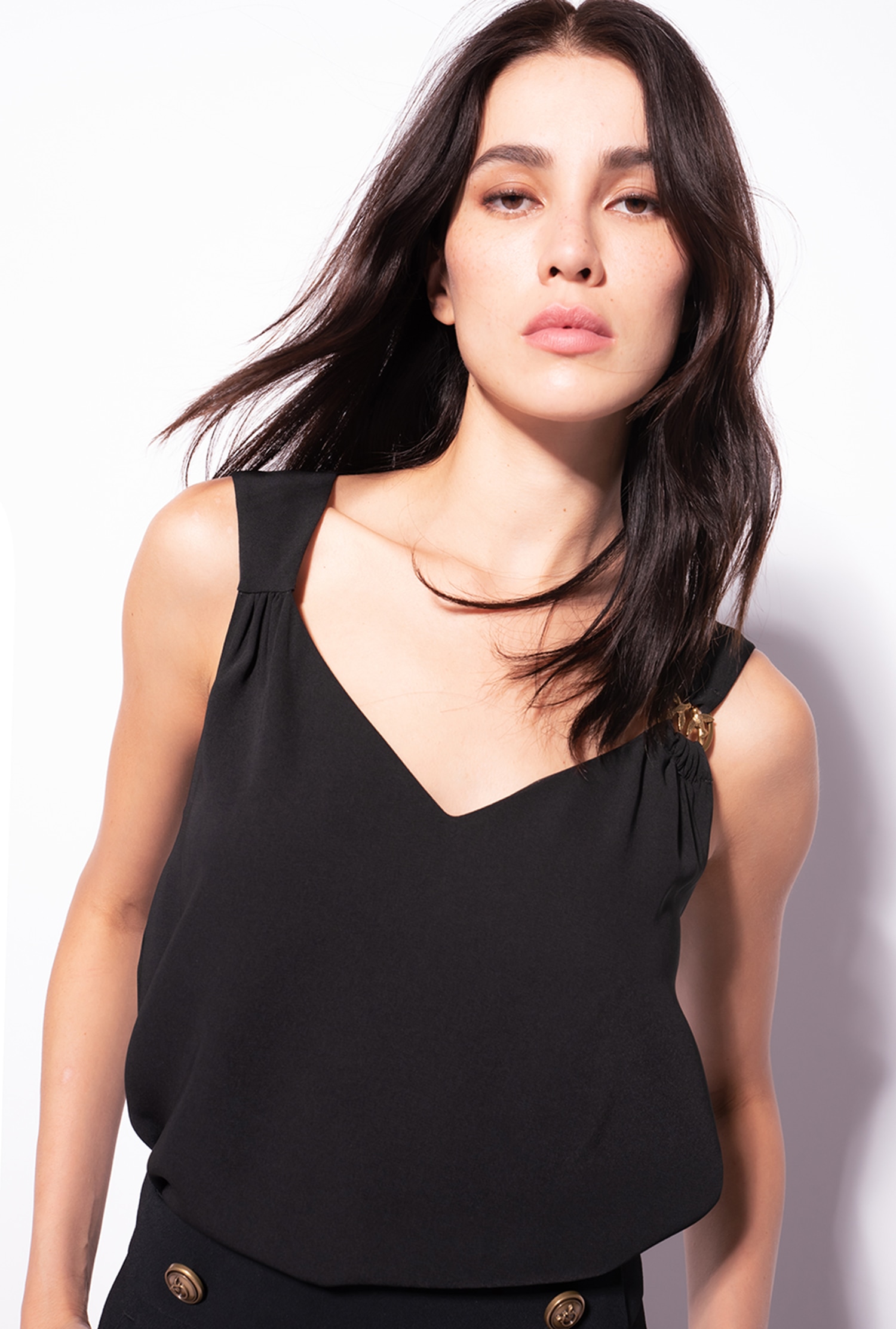 Flowing crepe top