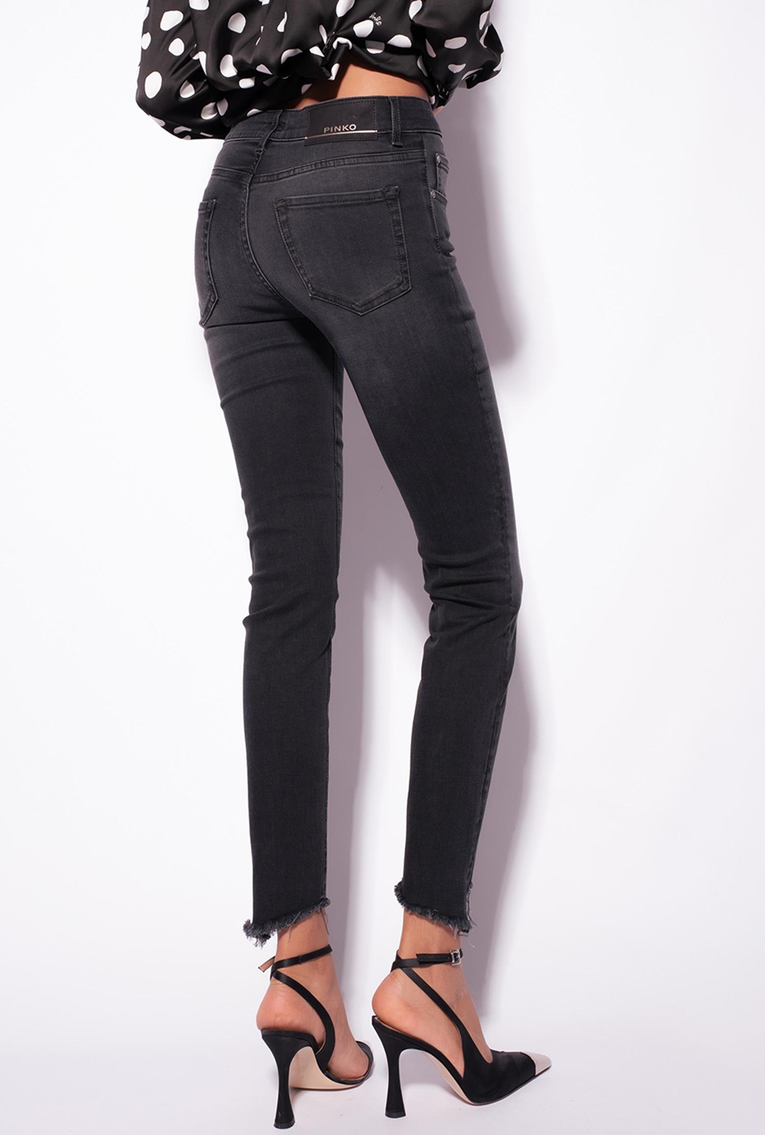 Skinny black stretch denim jeans