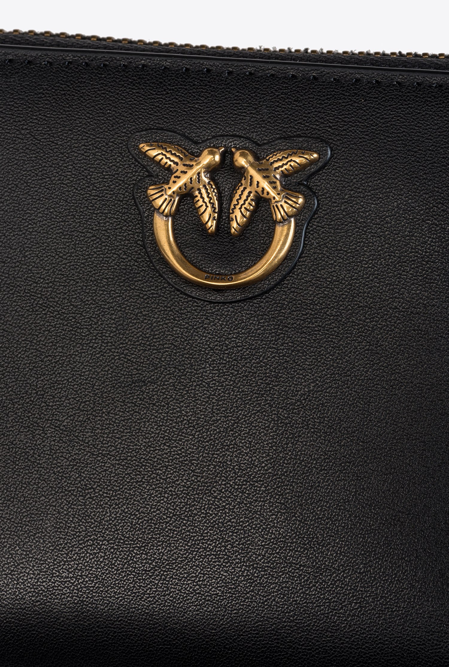 Small zip-around leather wallet