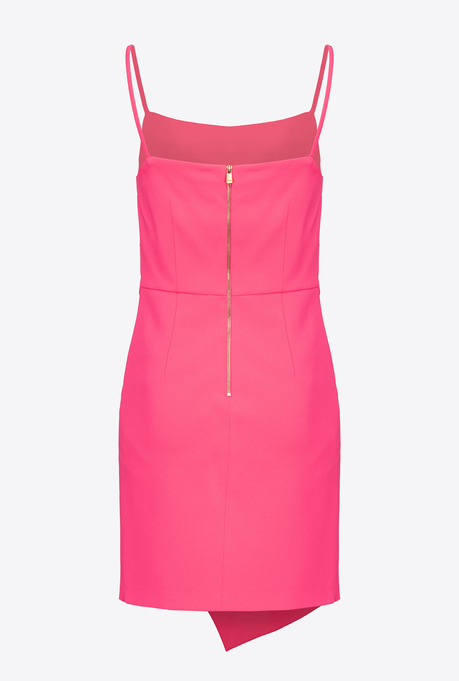 Mini dress with draping