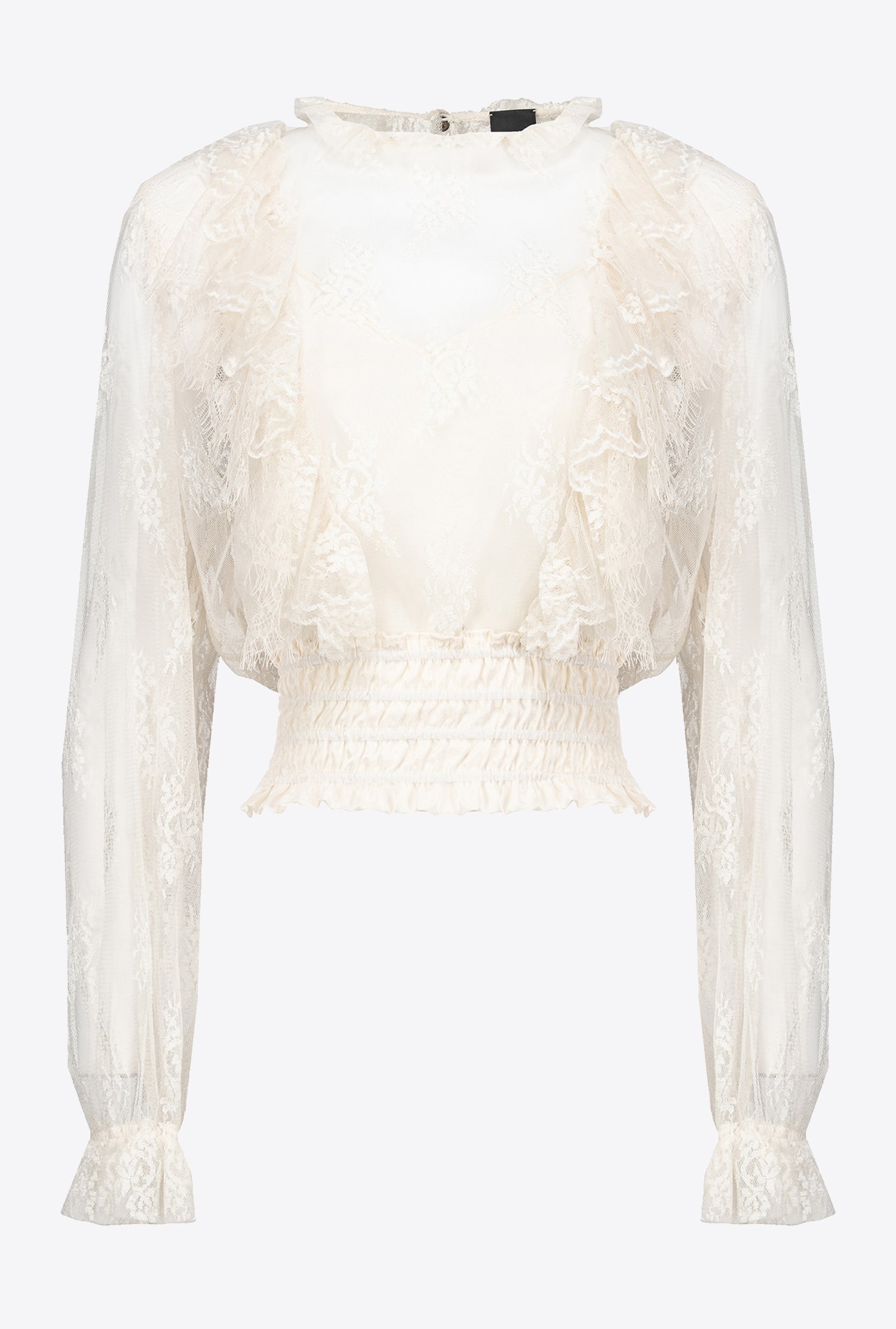 Cropped lace blouse