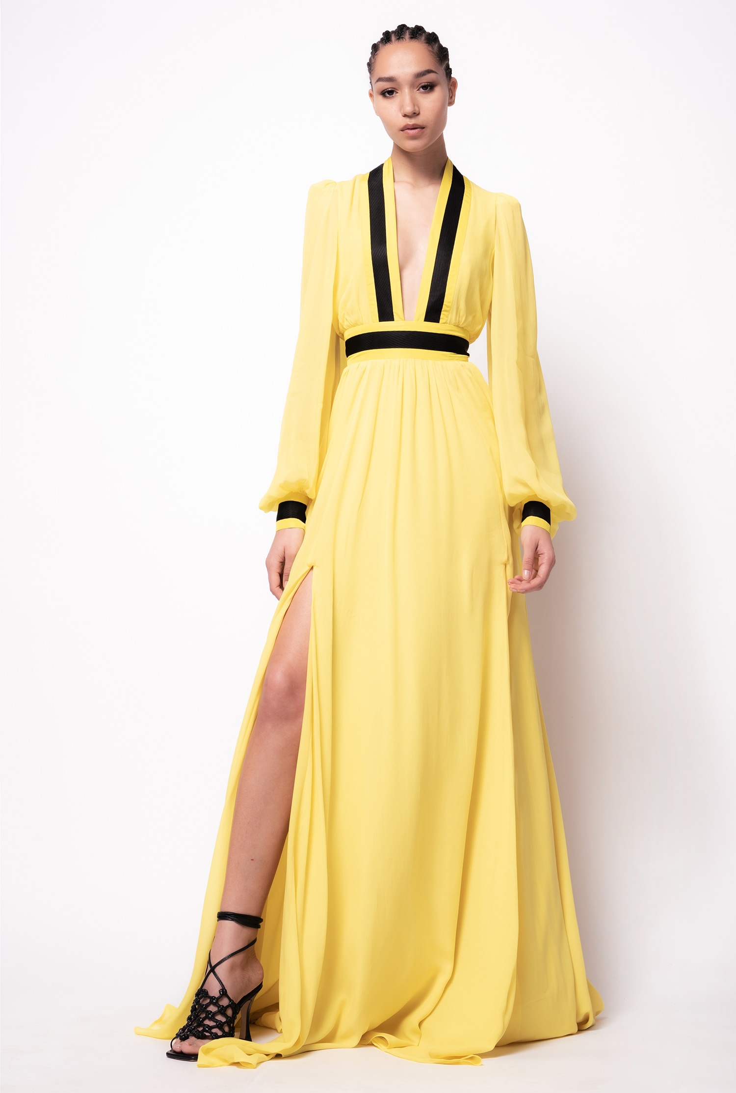 Long, elegant georgette dress