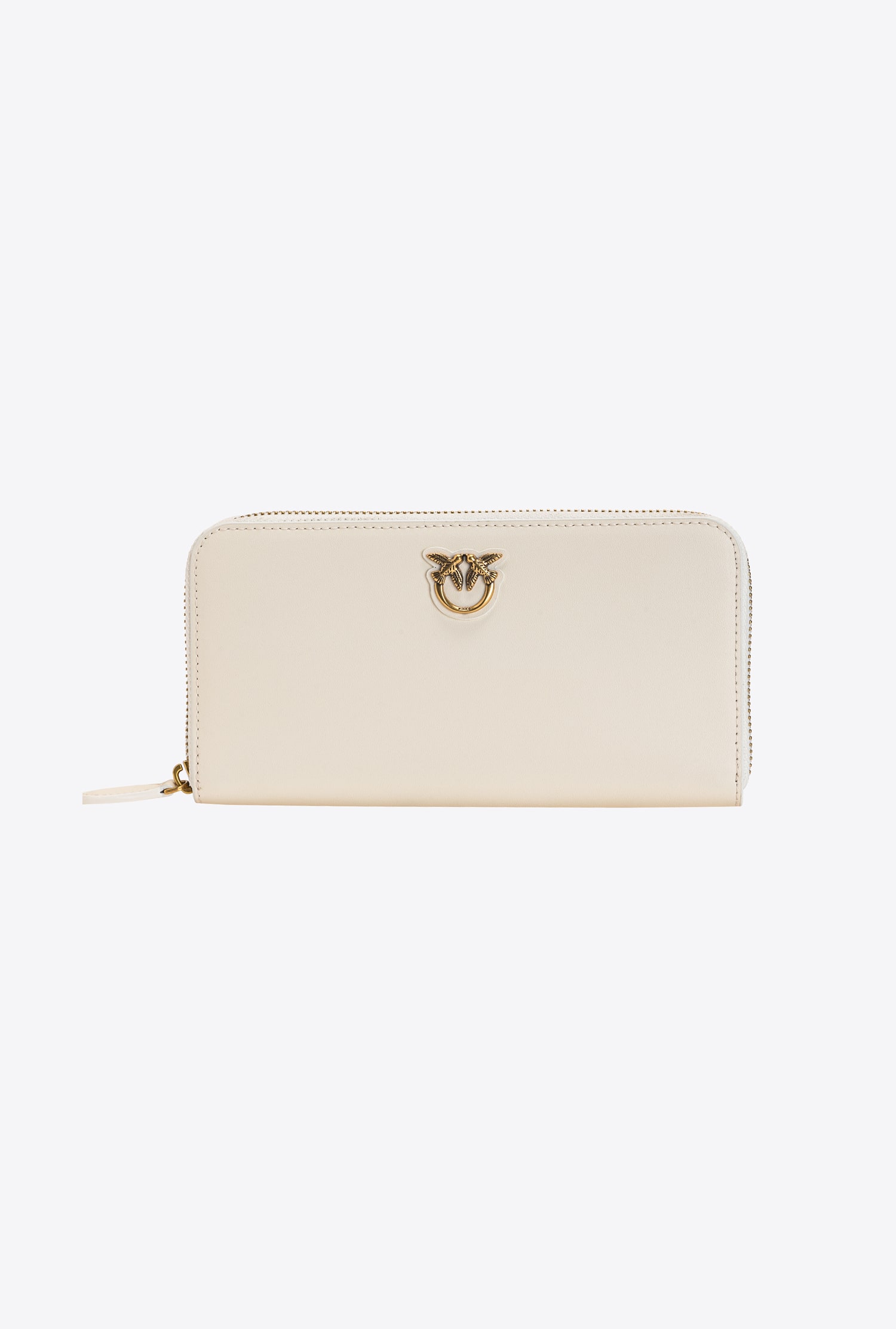 Zip-around leather wallet