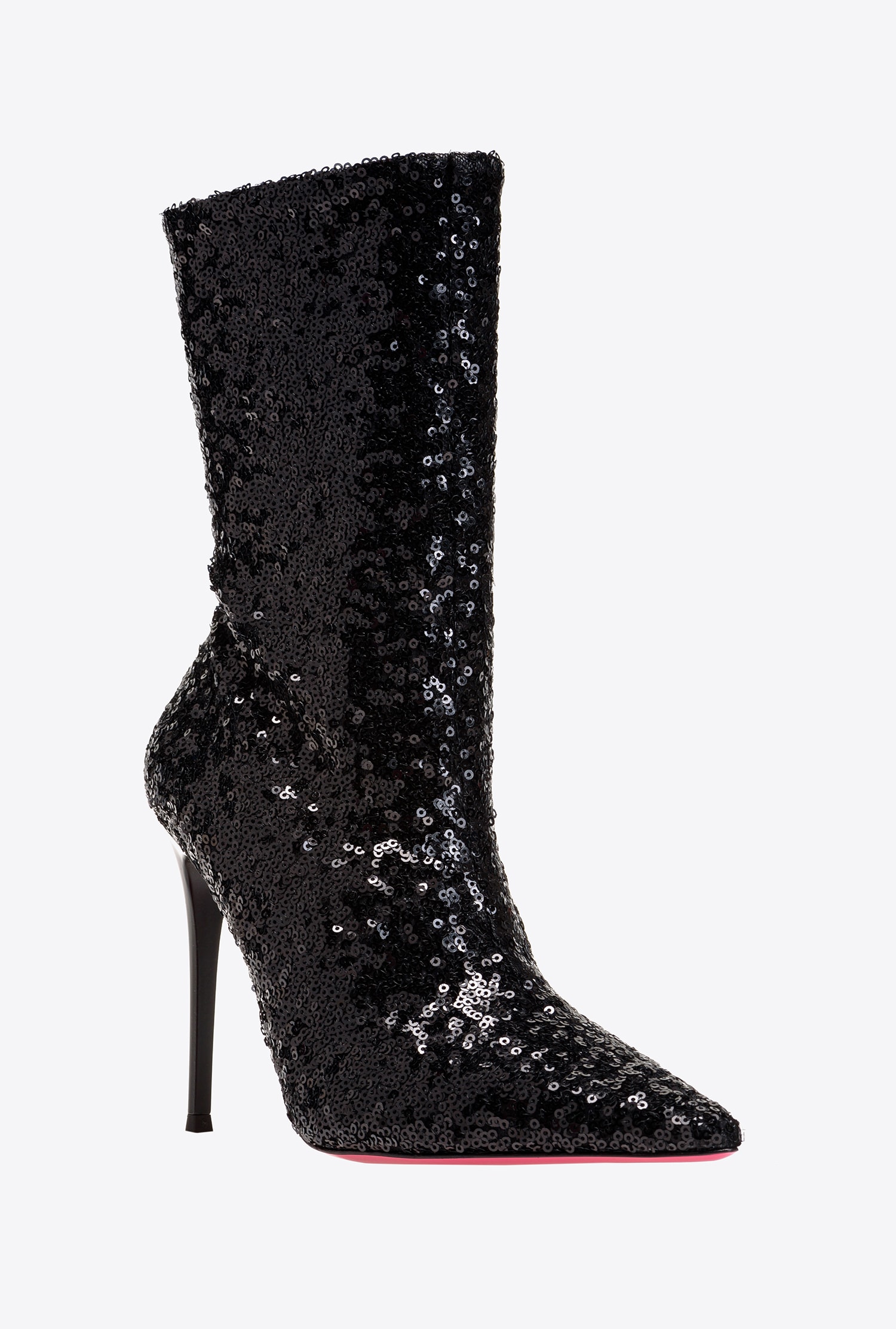 Fully sequinned ankle boots