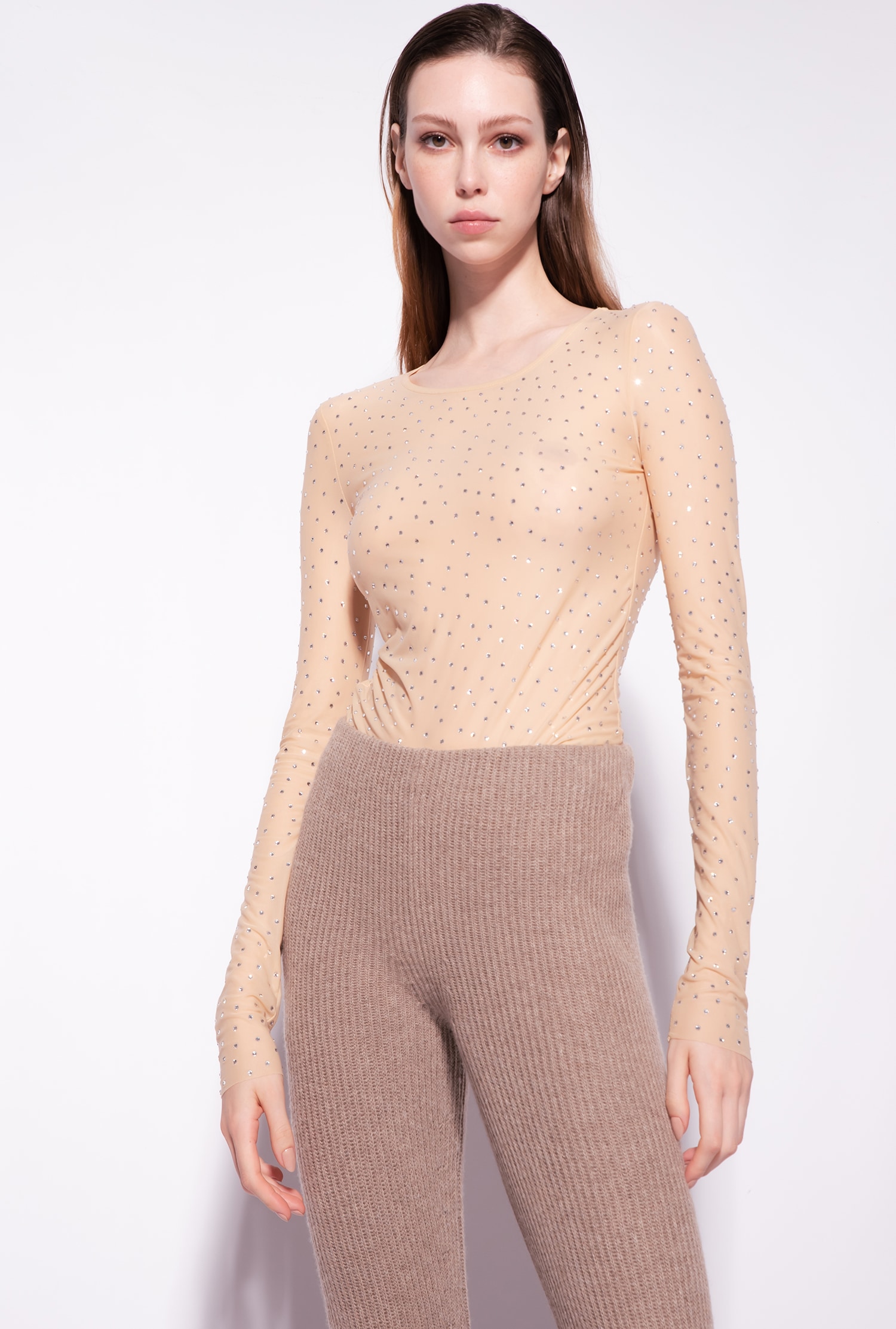 Fully rhinestoned sweater