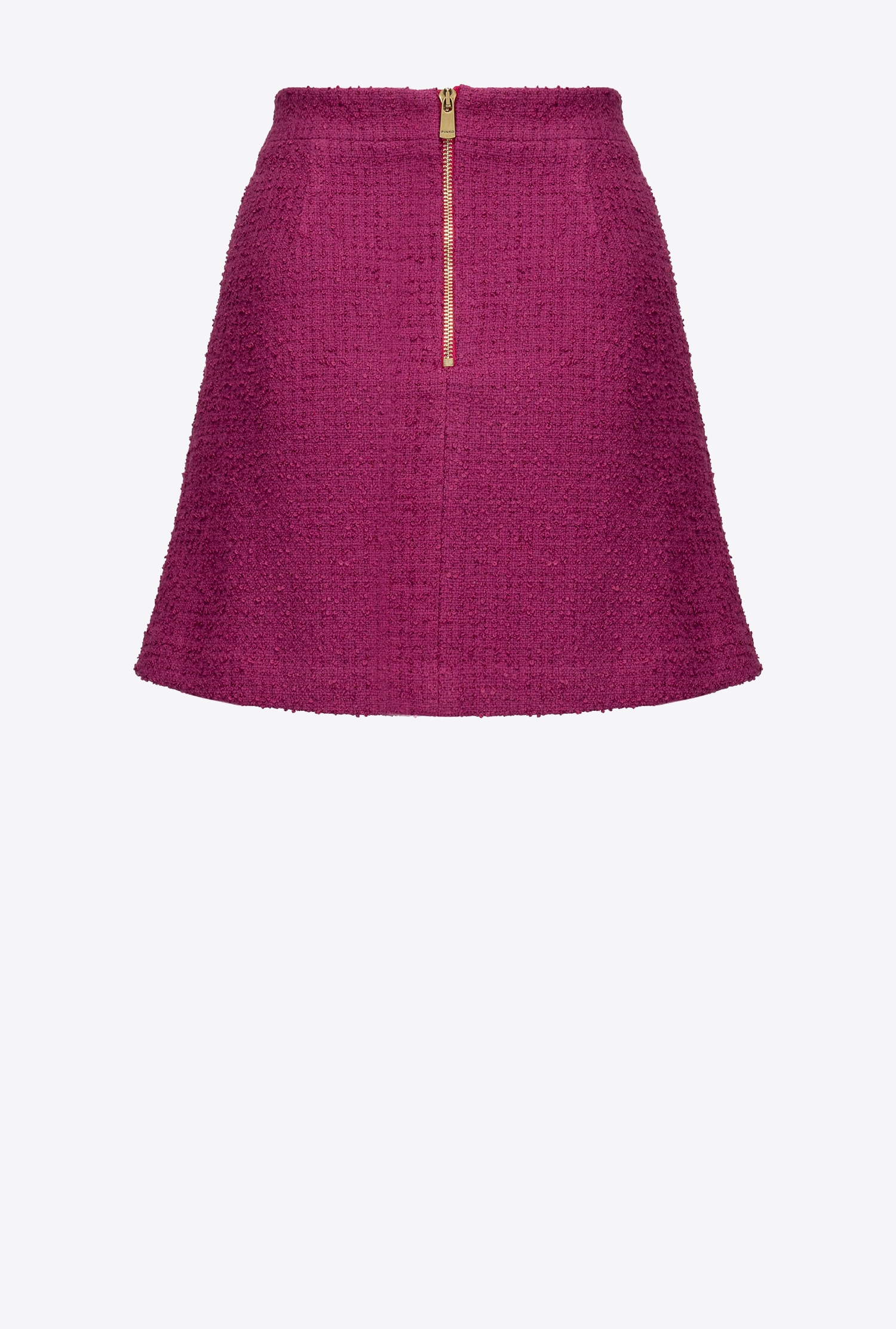 Basketweave bouclé mini skirt