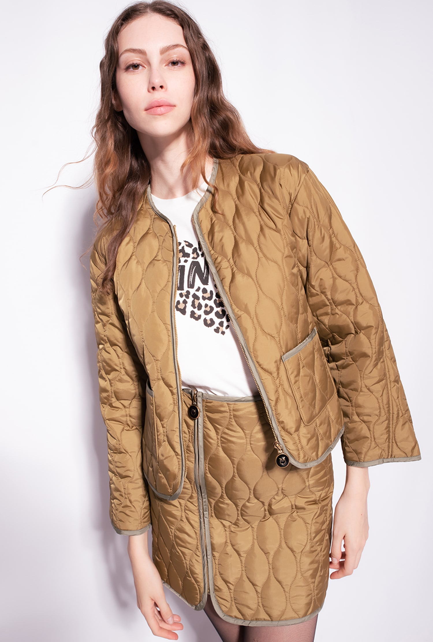 Cropped quilted jacket