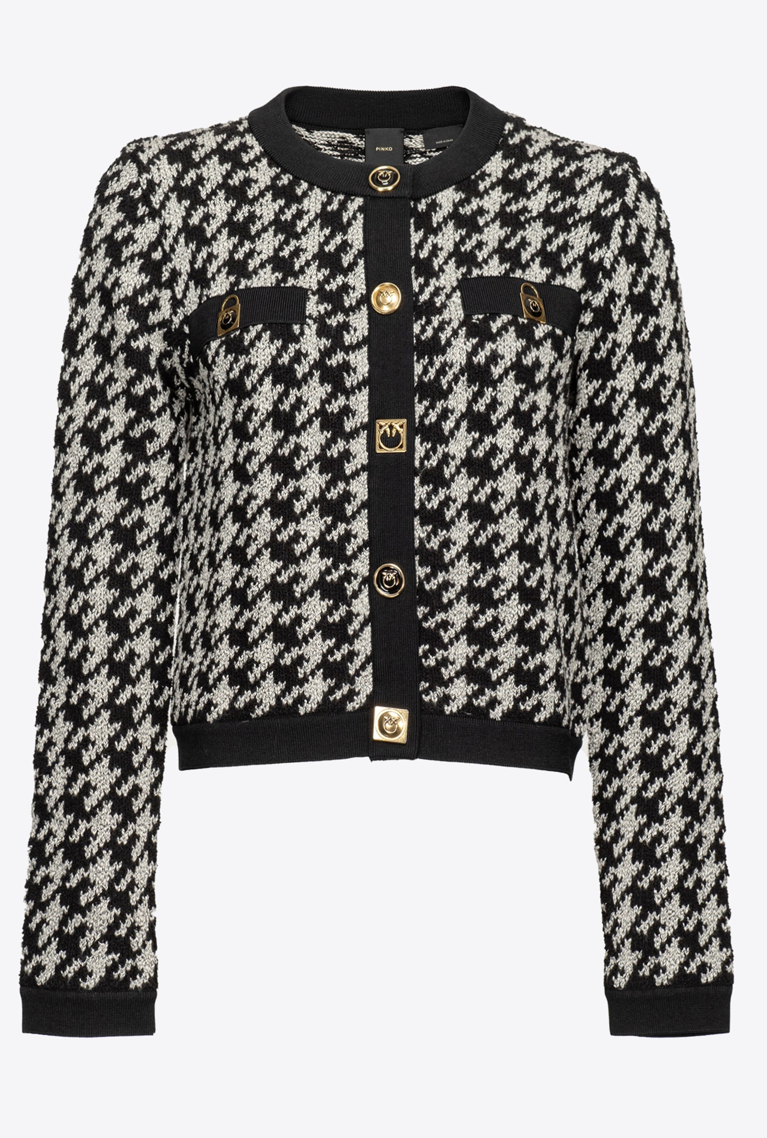 Boxy houndstooth jacket