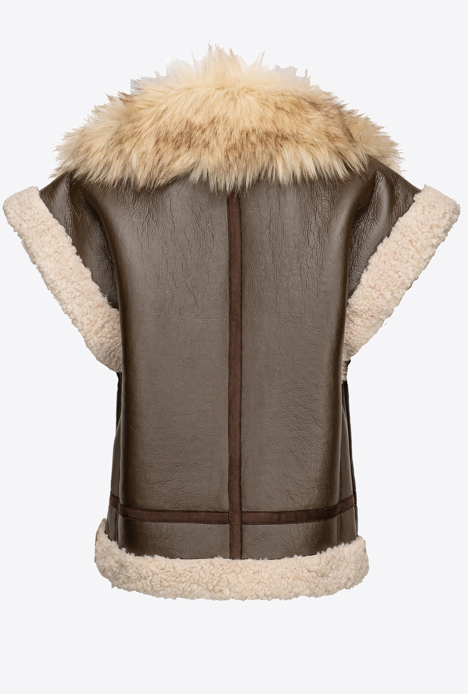 Shearling-look aviator jacket