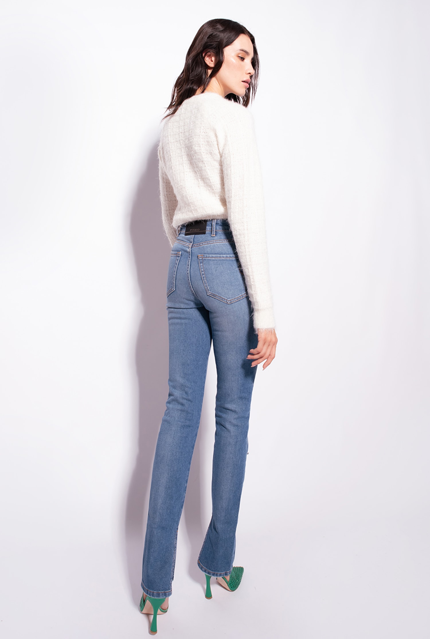 Short basketweave bouclé jacket