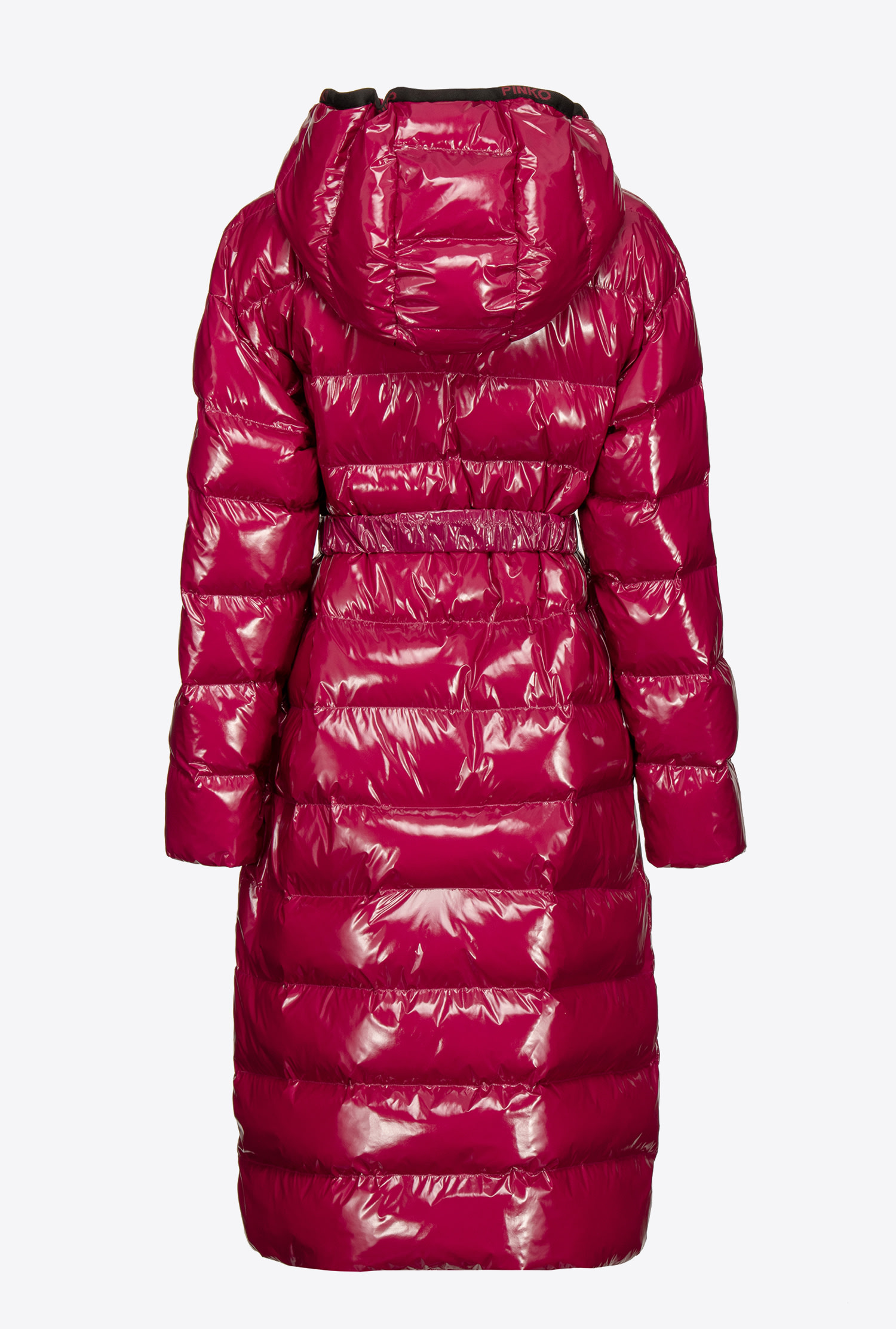 Long crystal nylon down jacket