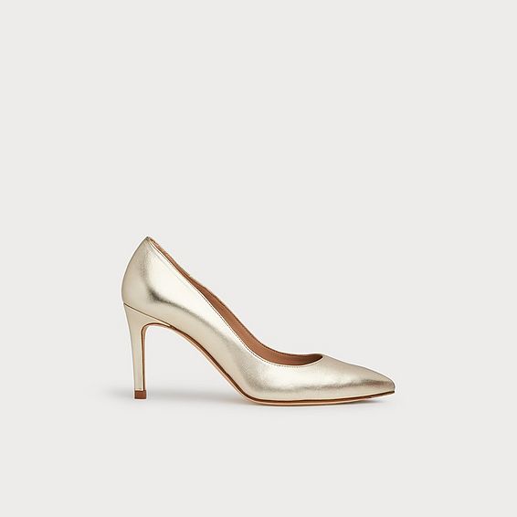 Floret Soft Gold Soft Nappa Leather Pointed Toe Courts