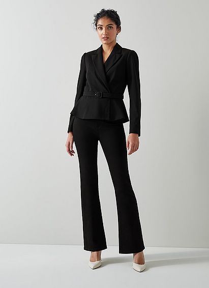 Nina Black Peplum Jacket