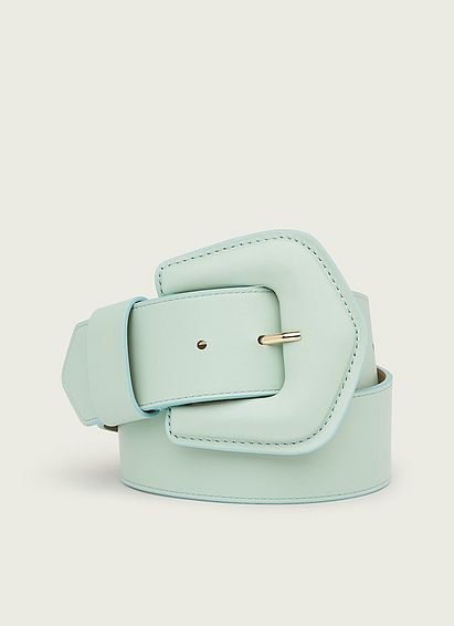 Gracie Mint Smooth Leather Belt