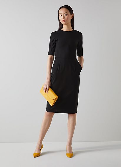 Liya Black Jersey Dress