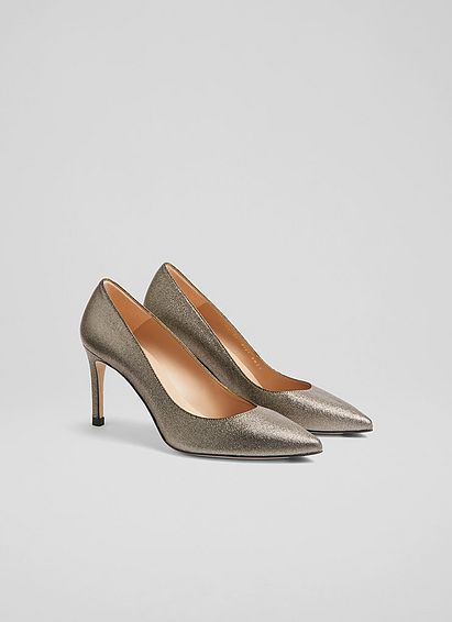 Floret Bronze Glitter Pointed Toe Courts