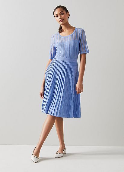 Anna Blue Knitted Dress
