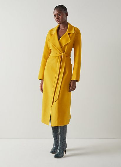 Anderson Yellow Double-Faced Wool Coat