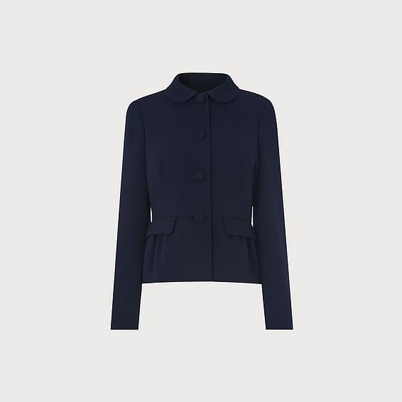 Nolan Navy Peplum Jacket
