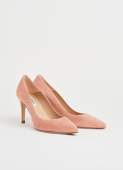 Floret Pink Clay Suede Pointed Toe Courts