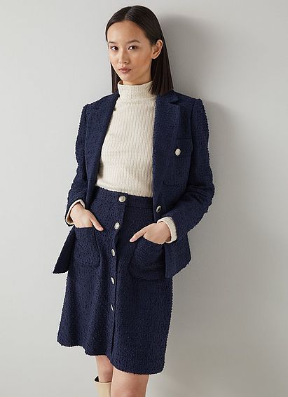 Lottie Navy Tweed Jacket