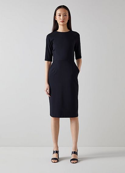 Liya Navy Jersey Dress
