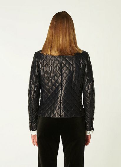 Albany Black Quilted Leather Jacket