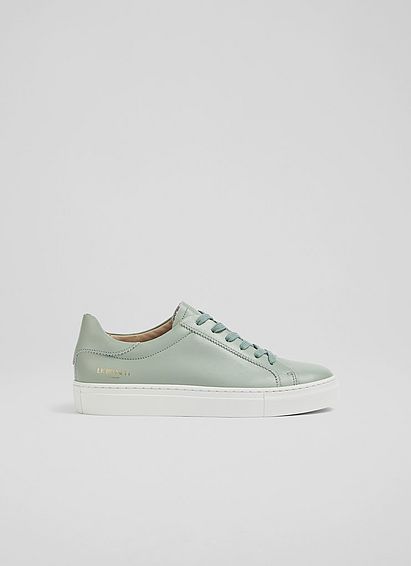 Tulsa Mint Leather Flatform Trainers