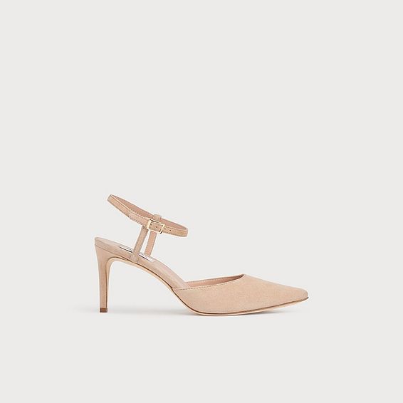 Hope Beige Suede Strappy Courts