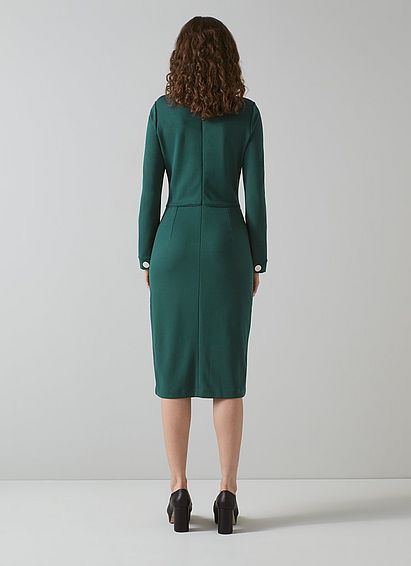Elina Green Jersey Shift Dress