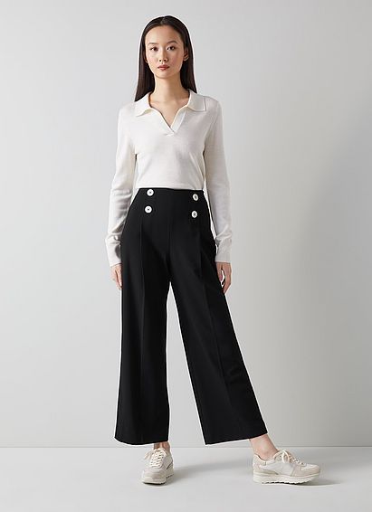 Parker Black Wide-Leg Trousers