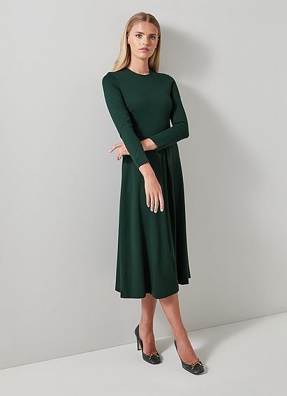 Maria Forest Green Fit And Flare Ecovero? Dress