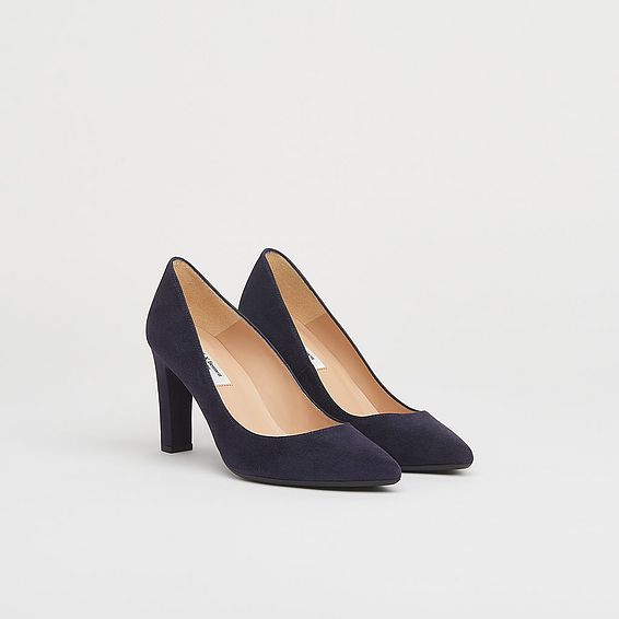 Tess Navy Suede Courts