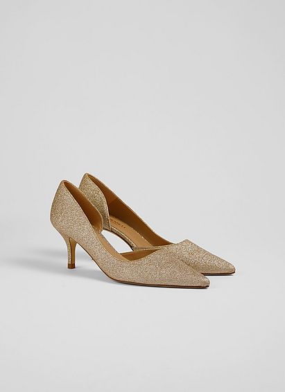 Hazel Champagne Glitter D'Orsay Courts