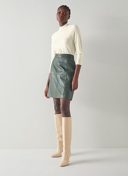 Betty Cream Merino Wool Scallop Edge Jumper