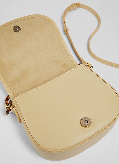Mini Molly Cream Leather Shoulder Bag